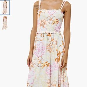 FRNCH Chance Ruffle Smocked Bodice Maxi Sundress, size M